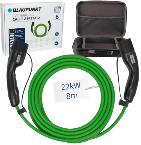 Blaupunkt Electric Vehicle Ladekabel Typ2>2 32A 3ph A3P32AT2 8m