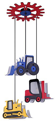Globo Kinder Decken Pendel Lampe Traktor Stapler Jungen Spiel Zimmer Hänge Leuchte Schubraupe 15731-3H