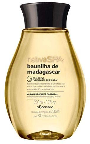 Boticario - Linha Nativa Spa (Baunilha de Madagascar) - Oleo Hidratante Corporal 200 Ml - (Boticario - Nativa Spa (Vanilla From Madagascar) Collection - Body Moisturizing Oil 6.7 Fl Oz) -