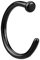 Piercingfaktor Fake Ring Piercing Nasenpiercing Nasenring Hoop Clip On Septum Tragus Helix Ohr Nase Lippe Intim Ohrpiercing Schwarz 1,0mm x 6mm