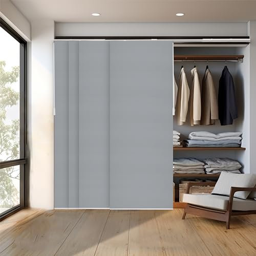 CHICOLOGY Sliding Door Blinds - Vertical Blinds for Patio Doors, Room Divider, Skyrise Grey (Light Filtering) W:46-86 x H: 0-96 inch