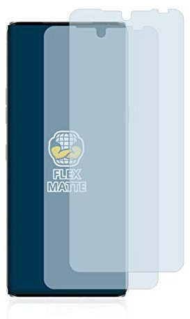 BROTECT Full-Cover Schutzfolie Matt für LG Velvet (2 Stück) - Full-Screen Displayschutz-Folie, 3D Curved, Anti-Reflexion