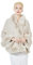 BEAUTELICATE Kunstpelz Stola Schal Damen Strick Bolero Poncho Cape für Hochzeit Abend Braut Frauen Brautschal Brautstola (Beige, Einheitsgröße)