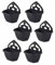 HOMION Athens wall flower planter Garden plant wall mount basket 32cm (Black, 6)