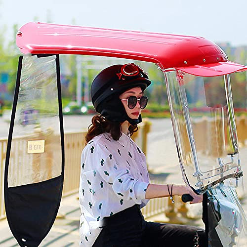 ZWJABYY Tettuccio Scooter,Copertura da Ombrellone Universale per Motociclisti Elettrico,Mobilità Scooter Pioggia Copertura Impermeabile,Batteria Auto Copertura Ombrello A Baldacchino.,B-Red
