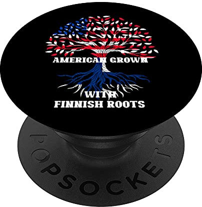 Patriotische Flagge Finn USA Amerikanische Sisu Finnland PopSockets mit austauschbarem PopGrip