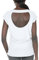 icyzone Damen Sport T-Shirt Kurzarm Laufshirt Rückenfrei Fitness Oberteile Gym Yoga Top (L, White)