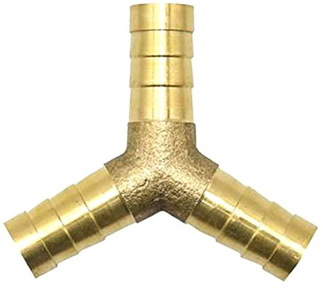 bzcemind 1 stücke Messing T-Form 8/10/12/14/16/19mm Schlauchverbinder y Kreuz 3-Wegeschlauch Kupfer Barb Anschluss Luft Wasser Ölkupplung Adapter,Y×10mm