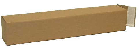 Verpackungsheld Wellpapp-Faltkarton 1-wellig, 108x108x610mm,A1,Qual. 1.20B, braun, für lange Güter, 250 Stück