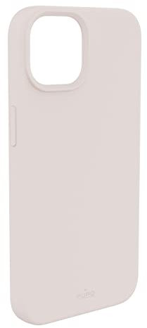 Puro Cover ICON in silicone liquido compatibile con iPhone 14 Plus; soft touch; trattamento anti batterico; interno in microfibra; compatibile con ricarica wireless, ROSA