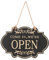 Holz Open Closed Schild: Offen und Geschlossen Schild für Geschäft Doppelseitiges Türschild Wandschild Hängeschild Türhänger zum Aufhängen für Café Bar Restaurant Shop