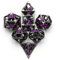 DND Würfel, Metall Spielwürfel Dungeons and Dragons Würfel Set HNCCESG Hohle 3D Cthulhu D&D Würfel Polyedrische Würfelset für Pathfinder RPG DND Dice Set W20 W12 W10 W8 W6 W4 (Cthulhu Violett Nummer)