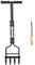 EEIEER Lawn Aerator, Upgraded Lawn Coring Aerator Tools with 4 Hollow Tine Aerator Manual Aeration Tool and Cleaning Tool for Lawns Garden & Compacted Soils, Black, 0.96m