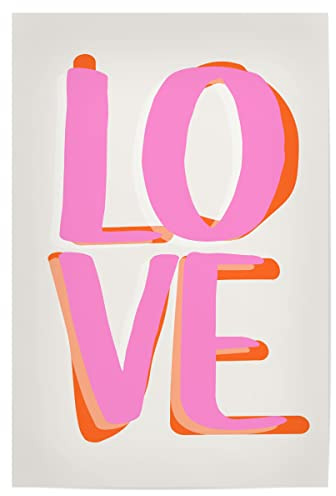 artboxONE Poster 45x30 cm Typografie Malou Studio-Retro Graffiti Love - Bild Liebe Liebe