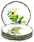 Lashuma Lot de 4 petites assiettes en céramique Vert olive Ø 15 cm