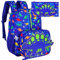 Mochila de dinosaurio, 3 unidades, bolsa de libros y lonchera para niños, mochilas preescolares para estudiantes de primaria