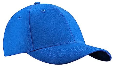 Herren Baseball Cap Kappe Baseball Cap Mütze Hut 100% Baumwolle Schirmkappe 6P (Blau - Schnalle)