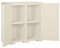 Homgoday Kunststoffschrank Haushaltsschrank Gartenschrank Balkonschrank Beistellschrank Werkstattschrank Mit 2 Tür Aufbewahrungsschränke 79x43x85,5 cm Holzdesign Vanilleeis
