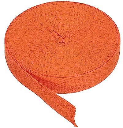 PATIKIL Baumwollband Baumwolle Gurtband 15mm x 9m, Schrägband Baumwoll Nahtband Köperband Saumband Einfassband Stoffband Webband zum Nähen für DIY Basteln Stricken Verpackungen, Orange