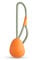 Beco Dog Toy - Natural Rubber Ball on a Rope Toy for Dogs, Egg Shape - Orange