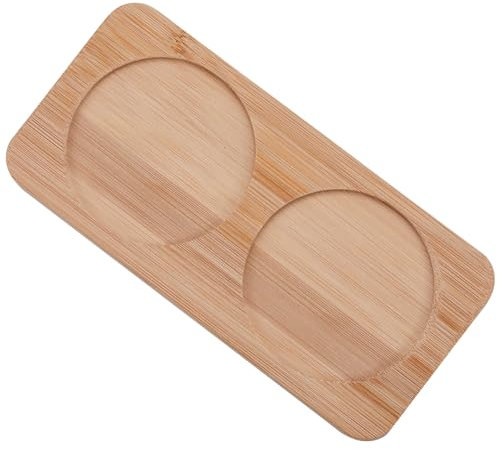 GORGECRAFT Vassoio In Legno per Macina Sale e Pepe Vassoio Da Tè In Bambù Porta Macina Pepe Macina Sale e Pepe Poggia Macinino per 2 macinino Accessori Portaoggetti Da Cucina per La Casa Artigianato