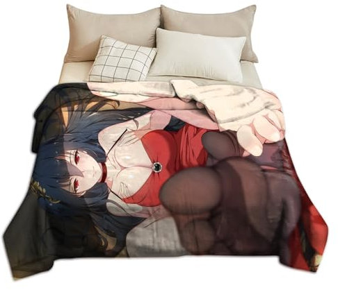 Zhongkaihua Azur Lane Coperta in flanella Azur Lane Merch Nap Coperta per letto casa ufficio divano coperta in pile decorazioni Natale compleanno regali
