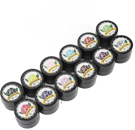 Professional Nail Art Carving Gel Set, 12 Colors Soak Off UV Gel for Artists, DIY Kit with Fast Drying Nail Dryer