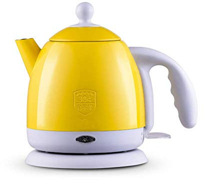 BybAgs Kettle,Stainless Steel Electric Kettle, Kettle, 1L Mini Teapot Yellow