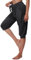 BATHRINS Haremshose Damen 3/4 Yogahose Jogginghose High Waist Caprihose Sommer Pilates Hose Leicht Pumphose Locker Sporthose mit Taschen Kordelzug（Schwarz,XL）