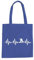 Herzschlag Snowboard Baumwolltasche - Ekg Jump Slide Half Pipe Park Sport Ski Blau