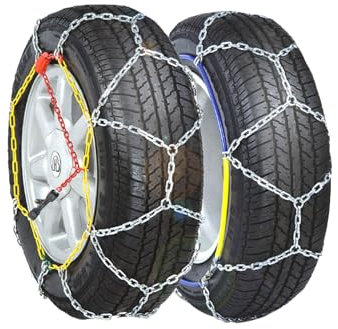 Auto-Schneeketten, 2 Stück, Notfall-Anti-Rutsch-Reifen-Traktionsketten, Schneekette für leichte LKW/SUV/ATV, Winterreifen-Sicherheitsketten 175/70-13