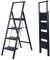 UZIRO Escalera Plegable 4 Peldaños, Liviana y Compacta, Diseño Decorativo, Peldaños Anchos Antideslizantes, Ideal para Uso en Hogar, Cocina y Oficina, Fácil de Guardar y Transportar, Alta Durabilidad