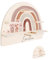 Bärenfreunde® - Personalisiertes Tonie Regal für Kinderzimmer - Magnetisches Toniebox Regal für Toniebox & Figuren mit abgerundeten Ecken & Kanten (Regenbogen Blumen)