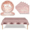 Set di stoviglie per feste, decorazioni per feste con tovaglia Happy Birthday, piatti di carta, piatti di carta, accessori per feste di compleanno per bambini