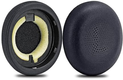 Replacement Ear Pads Compatible with Jabra Evolve2 65/Elite 45h Headphones, Earpads Replacement for Jabra Elite 45h/Evolve2 65, Softer Leather (Black)