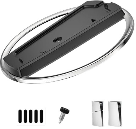 CYUaoao Support Vertical pour PS5 PS5 Slim Vertical Compatible avec Console Play Station 5 Pro en Acier Inoxydable ABS Noir
