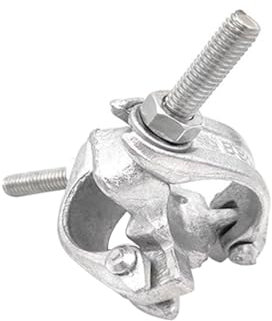 Stamped Scaffolding (Swivel), Swivel Coupling Scaffolding, 360° Scaffolding Clamps with Collar Nut, for Attaching Scaffolding Anchor Rod, Drop Forged Double Coupler