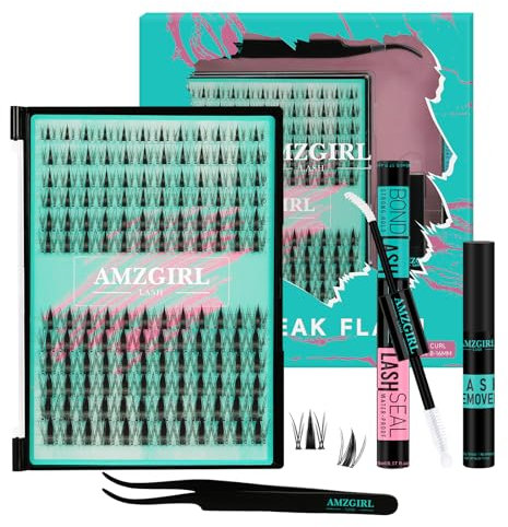 Manga Lash Clusters Kit 144PCS Fairy Eyelash Extension Kit with Bond and Seal, Fake Eyelashes Clusters with Invisible Lash Band, Glue Remover and Applicators (8-16mm,White Bond)