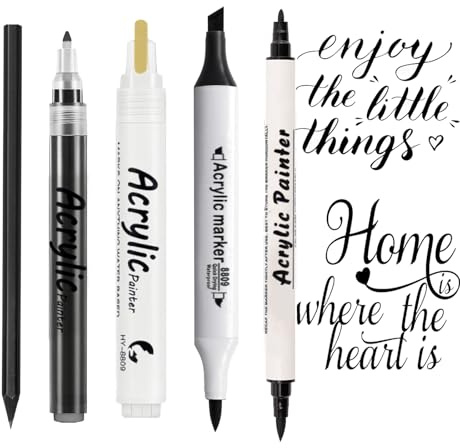 Altaroo 5er Kalligraphie Stifte, Handlettering Stifte Schwarz, Kaligraphiestift Wasserfester Brush Pen, Calligraphy Stifte Starter Set für Bullet Journal, Übungsheft, Anfänger, Tagebuch