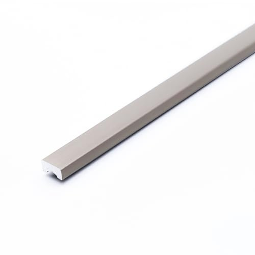 Batisalon Barre de Seuil de Douche en Aluminium, 120cm Recoupable, Fabriqué en France, Étanchéité Paroi de Douche (Inox brossé)