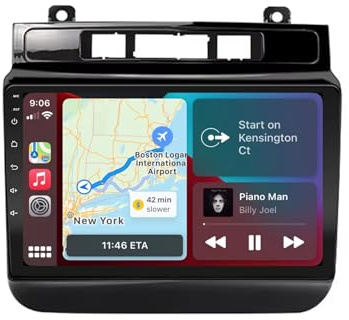 Navigatore Auto Navigazione Gps 2 Din per Volkswagen TOUAREG 2011-2017 Car Radio con Bluetooth Vivavoce, con Hd Touch Navigazione, 4 Nucleo 4G+64G