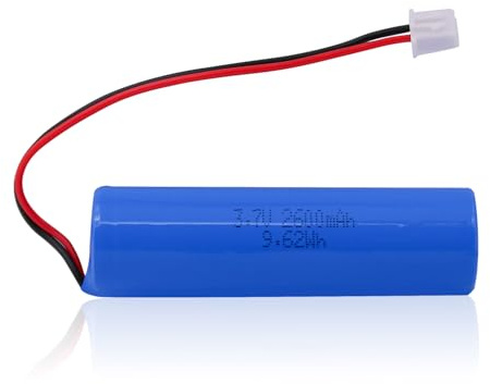 Uxney 3.7V 2600mAh Wiederaufladbare Batterien Lithium-Ionen-Akku mit XH2.54/2P-Anschluss für DIY-Elektronikprodukte, Spielzeug, Beleuchtung, Bluetooth-Geräte