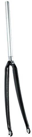 RIDEWILL BIKE Forcella Pista Fixed Corsa Vintage 1'' Alu Carbon Nero Lucido (Forcelle Strada Fixed) / Fork Track Fixed Road Vintage 1'' Alu Carbon Polished Black (Rigid Fork Fixed Race)