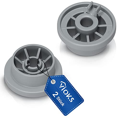 VIOKS 2 ruedas universales para cesta de lavavajillas, 36 mm de diámetro, repuesto para Bosch 00165314, ruedas de repuesto para cesta de lavavajillas, ruedas inferiores para Bosch Siemens Neff