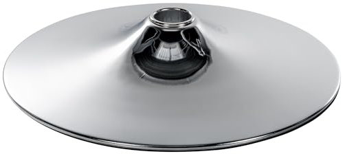 CLP Barhocker Bodenteller | Bodenplatte Aus Metall In Chrom-Optik Oder Schwarz | Runder Standfuß Aus Metall, Farbe:Chrom, Größe:41.5 cm