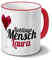 printplanet Tasse mit Namen Laura - Motiv Lieblingsmensch - Namenstasse, Kaffeebecher, Mug, Becher, Kaffeetasse - Farbe Rot