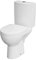 CERSANIT Stand WC mit Spülkasten Komplett | Toiletten mit Toilettensitz aus Duroplast mit Absenkautomatik | Kloschüssel mit Waagerecht Ablauf - 36 cm Breite | Stand WC aus Keramik | Farbe: Weiß