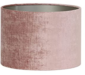 Light & Living Lampenschirm Zylinder Gemstone - Altrosa - Ø30x21cm - Zylinder - Velours