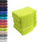10er Set Waschhandschuhe Waschlappen Apfelgrün 16x21 cm | 100% Baumwolle Frottier | Oeko-TEX® Standard 100 | Premium Qualität 500 g/m²