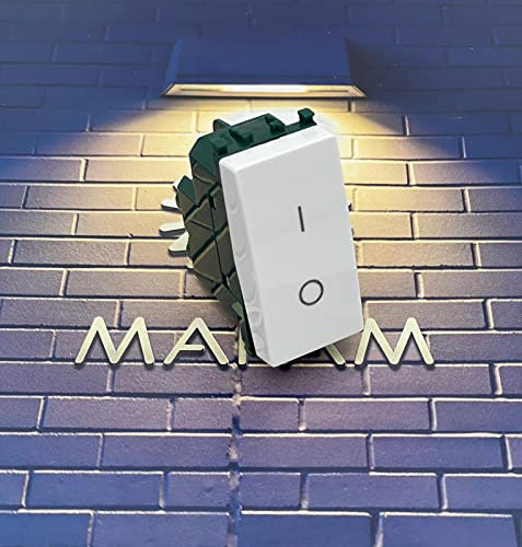 TOT Electric Frutti Compatibili Colore Bianco Per Supporti Originali Materiale Tecnopolimero Vimar Plana Interruttori Prese Shuko Bivalenti (Interruttore Bipolare O/1)